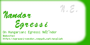 nandor egressi business card